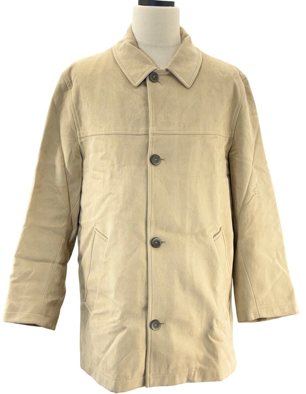Barcelino San Francisco Tan Car Coat Men Large 42R Germany Cotton Zip Pockets